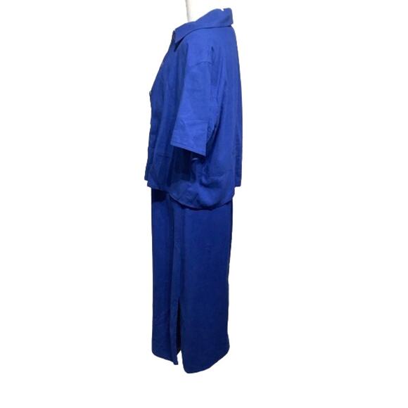 Dress Barn 2-Piece Linen Blend Dress with Jacket 6 Classic Elegant Versatile - Picture 2 of 8